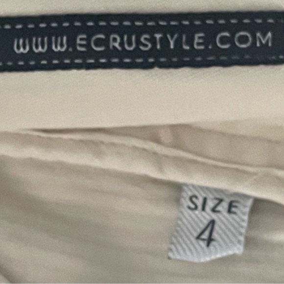 ECRU The Mitchell Project Women’s Jeans Size 4 Ivory Color Chino Cotton Blend - Picture 9 of 13